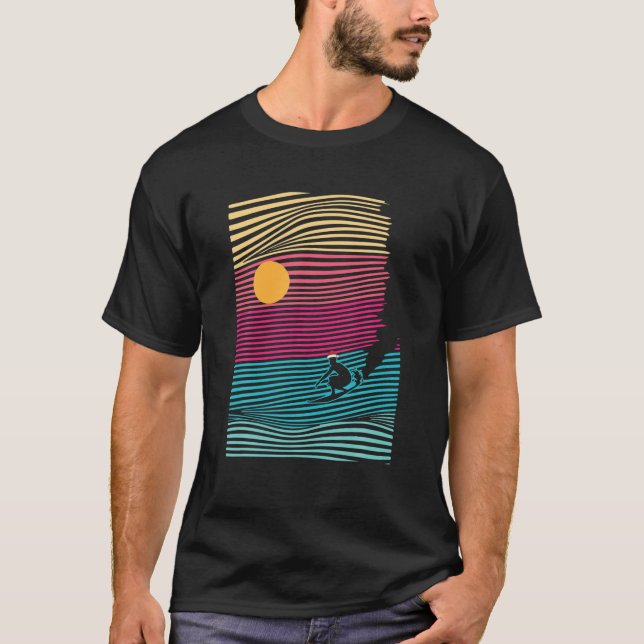 T-shirt Noël de surf En juillet Retro Beach Vacat d'été (Devant)