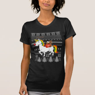 T-shirt Noël de teckel de licorne