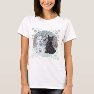 T-shirt Noël de Terrier d'écossais