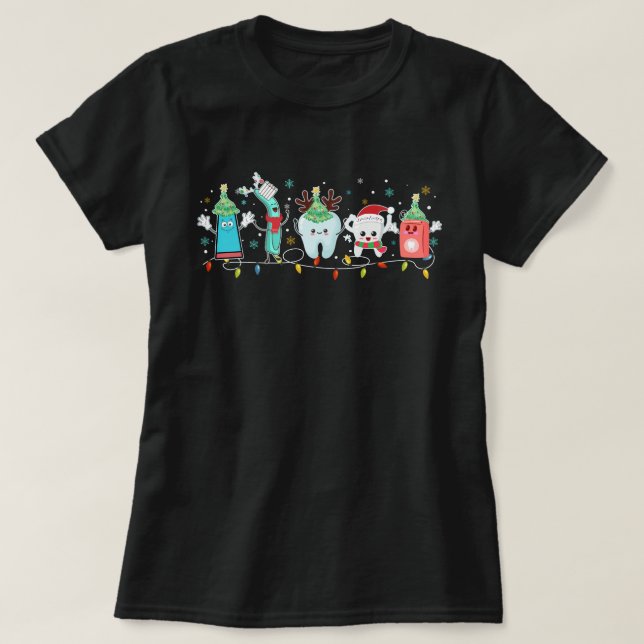 T-shirt noël dentaire (Design devant)