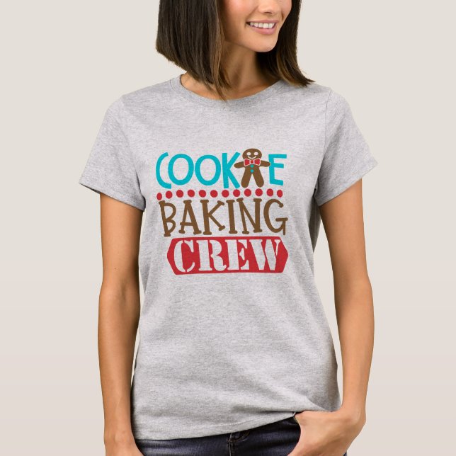 T-shirt Noël d'équipage de cuisson de biscuit (Devant)