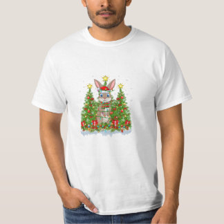 T-shirt Noël des lumières Père Noël Hare