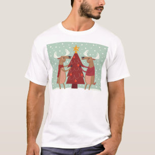 T-shirt Noël des rennes vintages
