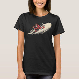 T-shirt Noël d'été de Surfing Père Noël