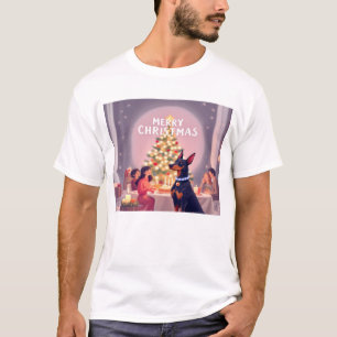 T-shirt Noël Doberman