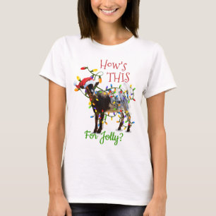 T-shirt Noël drôle Comment est-ce pour Jolly Chèvre