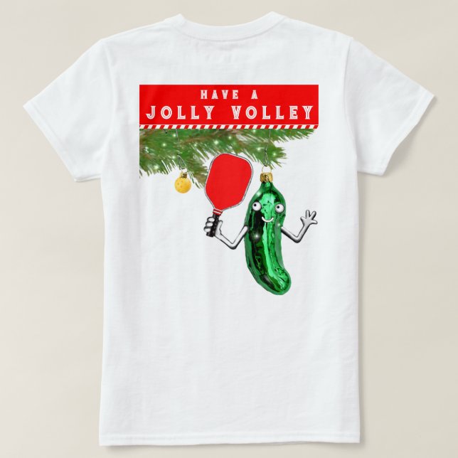 T-shirt Noël drôle de Pickleball (Design dos)
