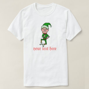 T-shirt Noël drôle Elf fâché a personnalisé le texte