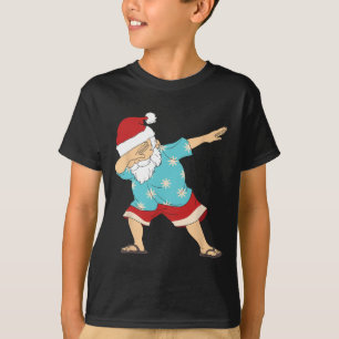 T-shirt Noël drôle en juillet Santa Claus dabant Hawaï
