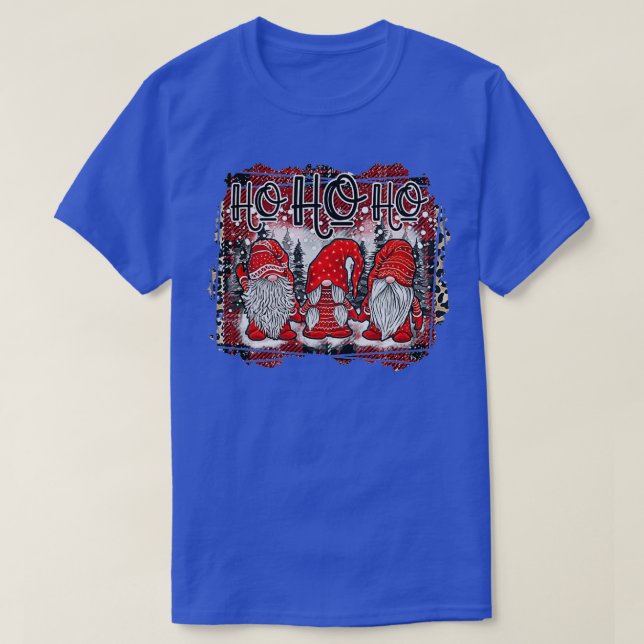 T-shirt Noël Drôle Gnomes HO HO Neige et Noël (Design devant)
