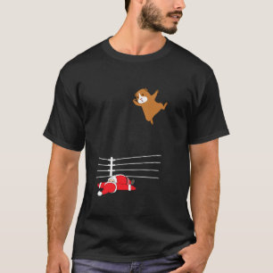 T-shirt Noël drôle Noël Noël Noël lutte Père Noël et Gui