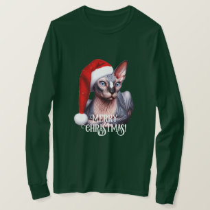 T-shirt Noël du chat Sphynx