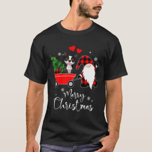 T-shirt Noël du chien de Boston Terrier avec le pyjama de 