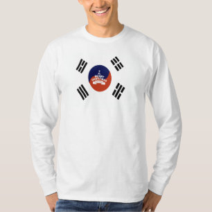 T-shirt Noël du drapeau sud-coréen : Joyeux voeux de Noël