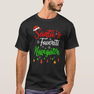 T-shirt Noël du navigateur favori de Xmas Père Noël
