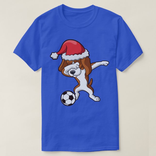 T-shirt Noël du Père Noël Beagle Dabbing (Design devant)