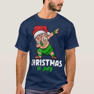 T-shirt Noël du Père Noël en juillet fête été v