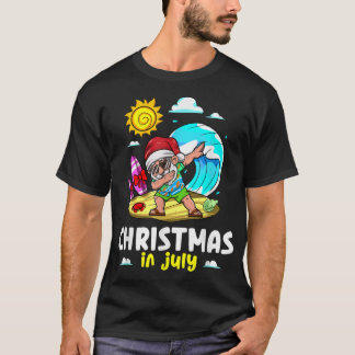 T-shirt Noël du Père Noël en juillet fête été v