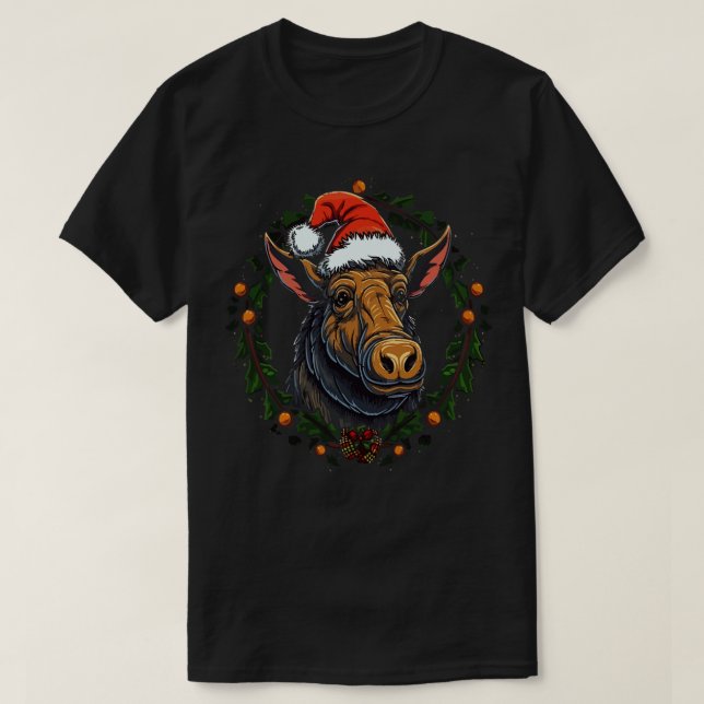 T-shirt Noël du phacochère (Design devant)
