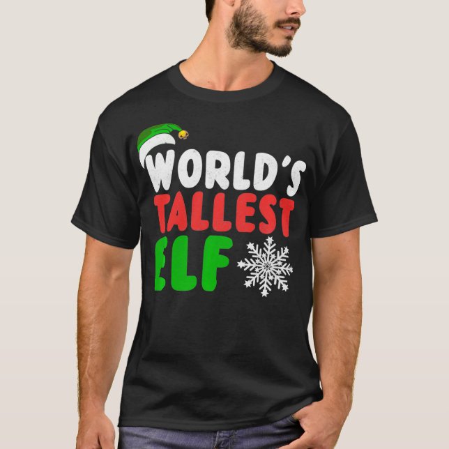 T-shirt Noël du plus grand elfe du monde (Devant)