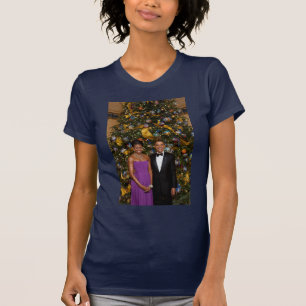 T-shirt Noël du président Barack Obama et de Michelle