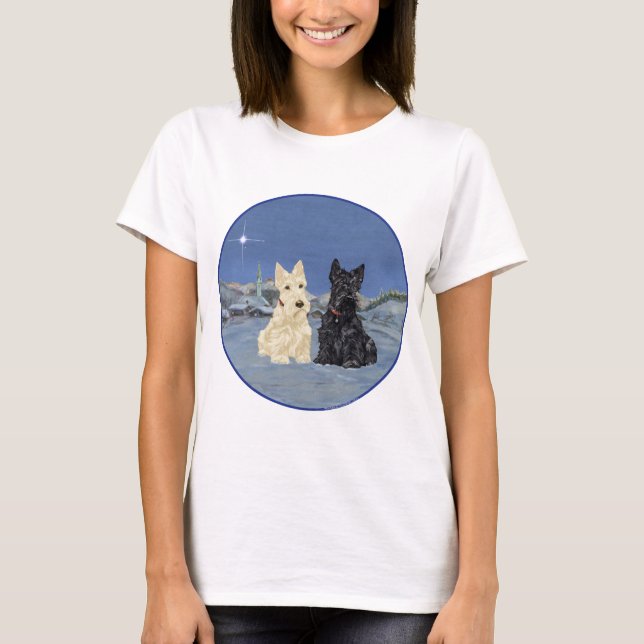 T-shirt Noël écossais Terrier (Devant)
