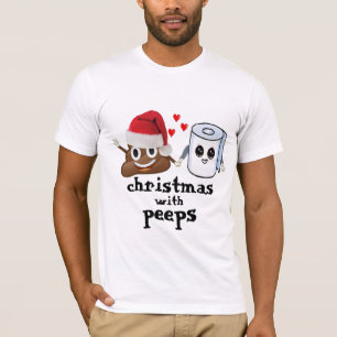 T-shirt noël emoji dump papier toilette drôle design