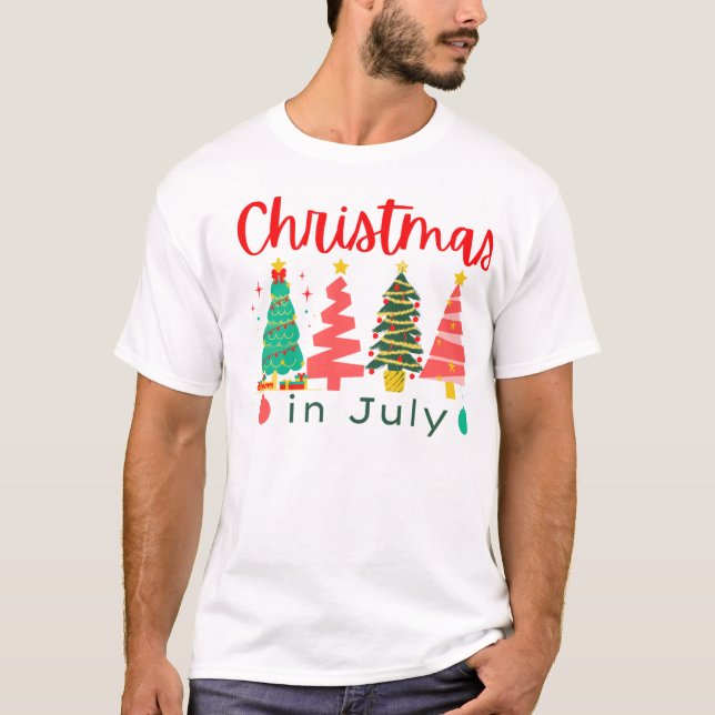 T-shirt noël en juillet (Devant)