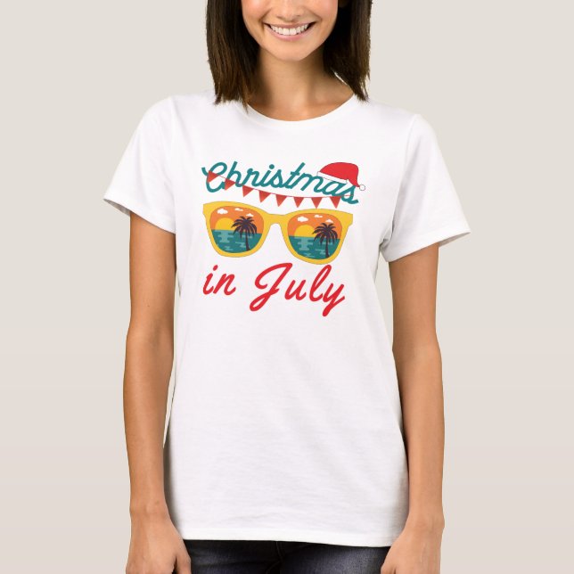 T-shirt Noël En Juillet (Devant)