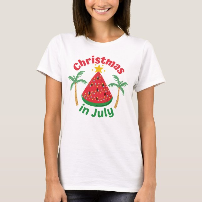 T-SHIRT NOËL EN JUILLET (Devant)