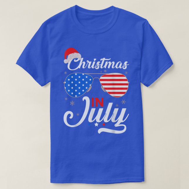 T-shirt Noël En Juillet Amusant 4 juillet Plage Été C (Design devant)