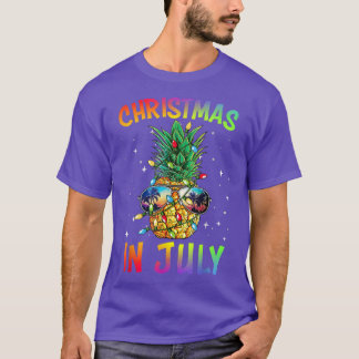 T-shirt Noël En Juillet Ananas Xmas Arbre Été Vaca