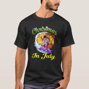 T-shirt Noël En Juillet Astronaut Espace De Surf Été B