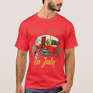 T-shirt Noël En Juillet Camping Camping