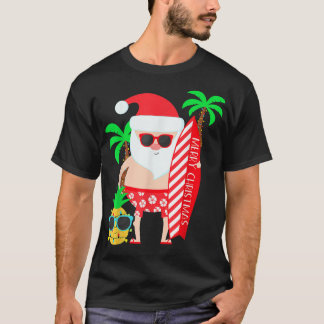 T-shirt Noël En Juillet Costume De Fête Père Noël Sur