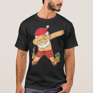 T-shirt Noël En Juillet Été Père Noël Hawaii