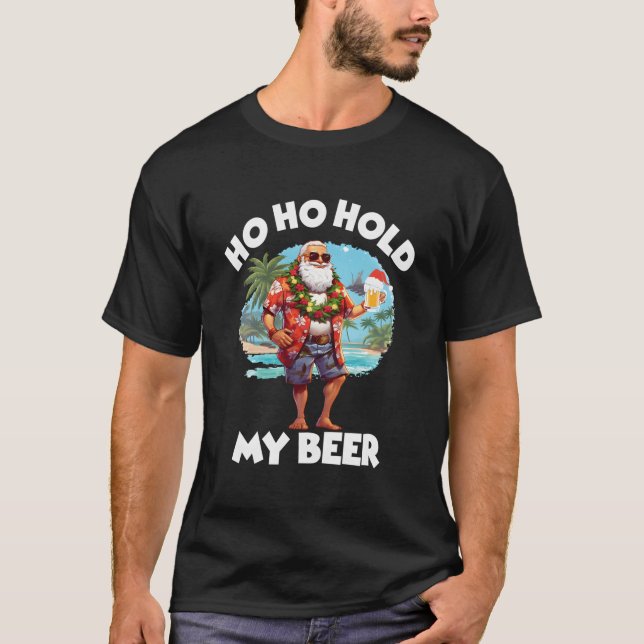 T-shirt Noël En Juillet Été Père Noël Lunettes de soleil H (Devant)