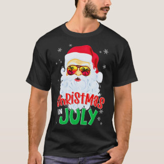 T-shirt Noël En Juillet Été Père Noël Lunettes de soleil N