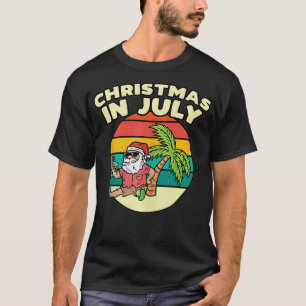 T-shirt Noël En Juillet Été Père Noël Vintage Xmas Torpic