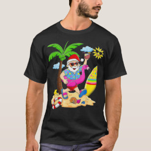T-shirt Noël En Juillet Fête Hawaï Été Père Noël Su