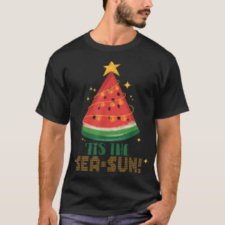 T-shirt Noël En Juillet Fête Tee Watermelon Noël 