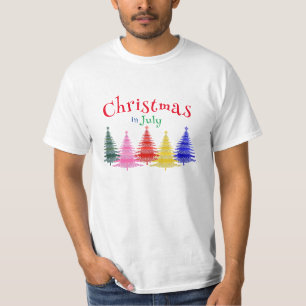 T-shirt Noël en juillet Fun coloré