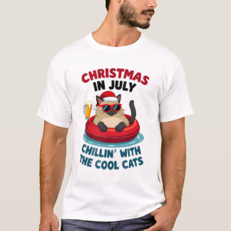 T-shirt Noël en juillet Papa Maman se détendent avec Sia