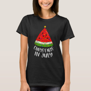 T-shirt Noël En Juillet Pastèque Noël Arbre Été