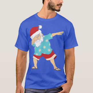 T-shirt Noël En Juillet Père Noël Dabbing Hawaiian Vibes 