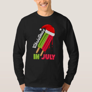 T-shirt Noël En Juillet Pop De Glace De Pâtes De Fun Chris