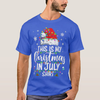 T-shirt Noël En Juillet Santa Hat Summer Beach Vacances
