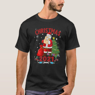 T-shirt Noël entièrement vacciné à père Noël
