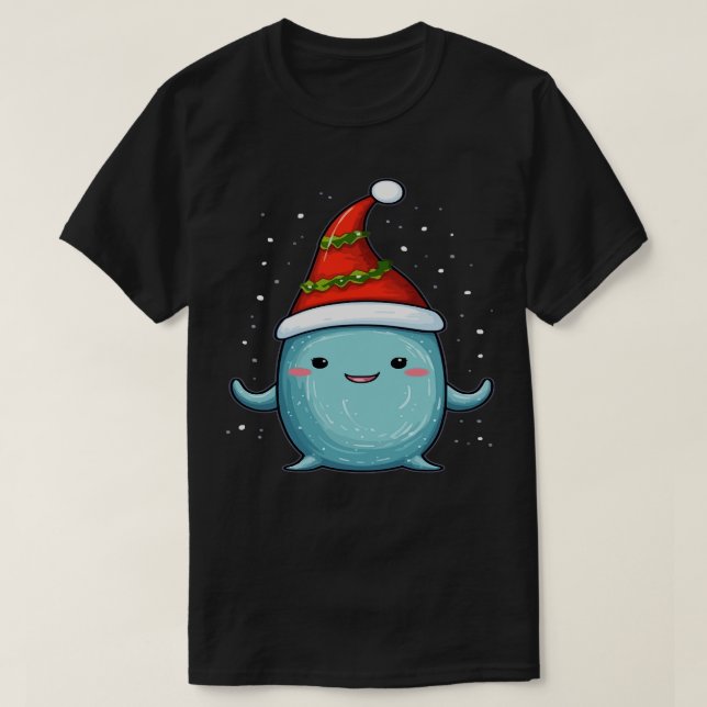 T-shirt Noël étroit (Design devant)