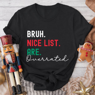 T-shirt Noël Famille Correspondante Drôle Liste Vilains Gé